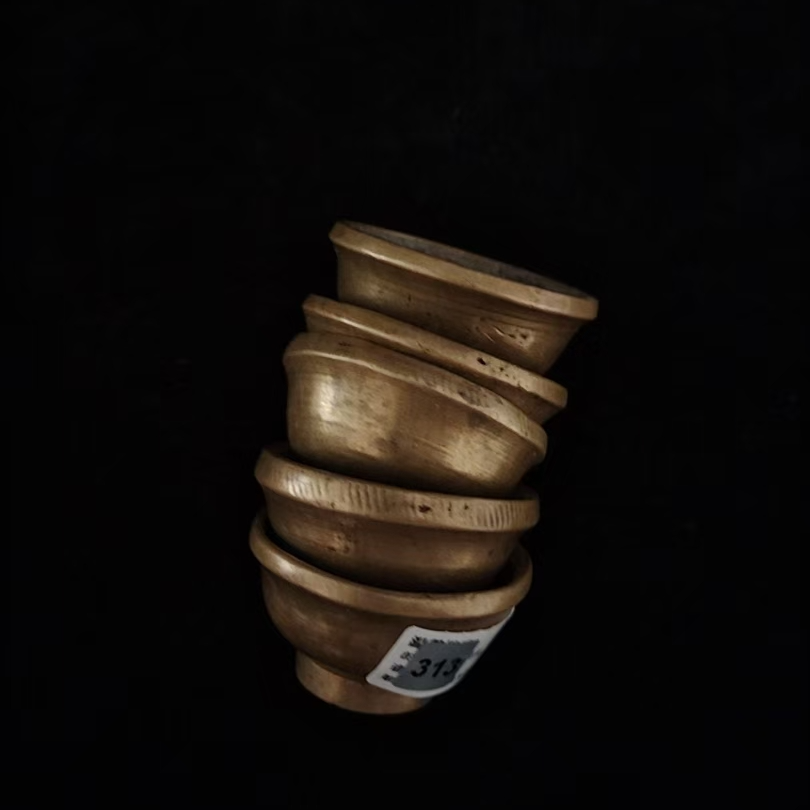 藏传油灯碗铜器摆件