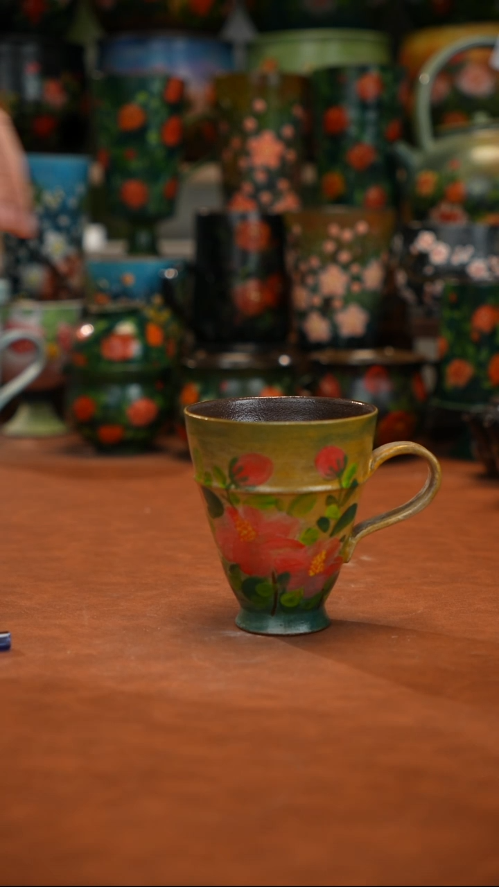 油画  釉下彩   杯子