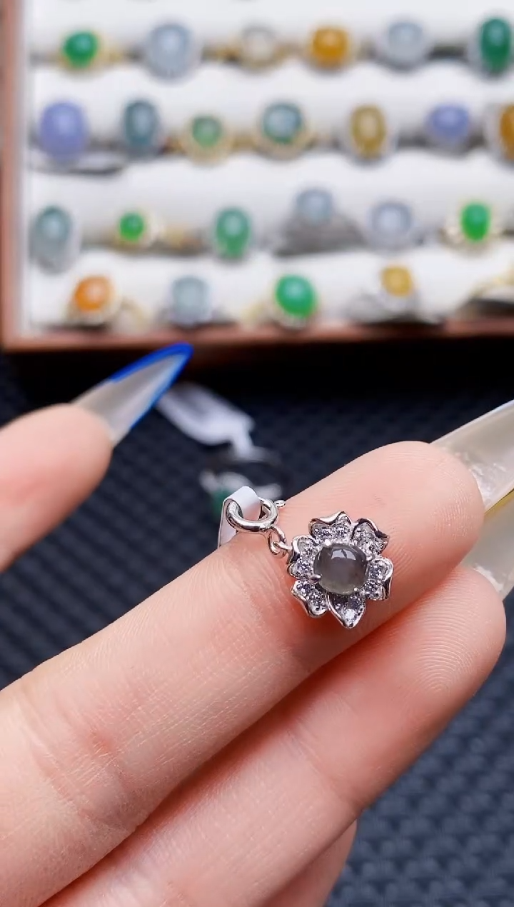 银S925镶嵌戒指翡翠6141