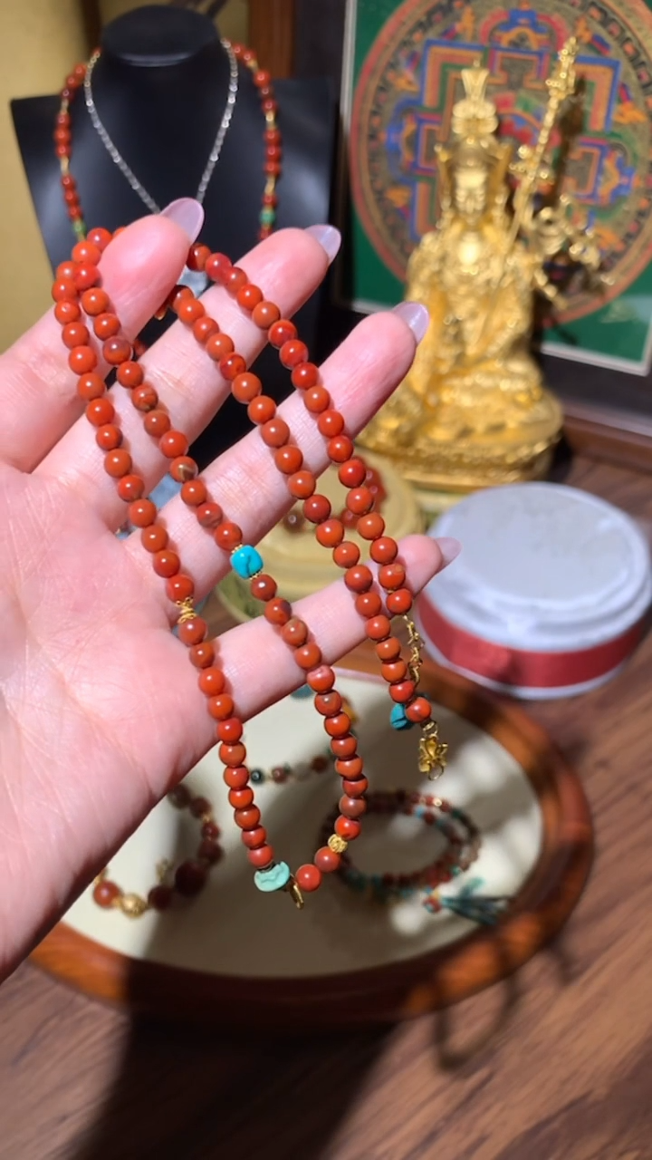 【闪购商品】南红玛瑙项链未镶嵌项链18K