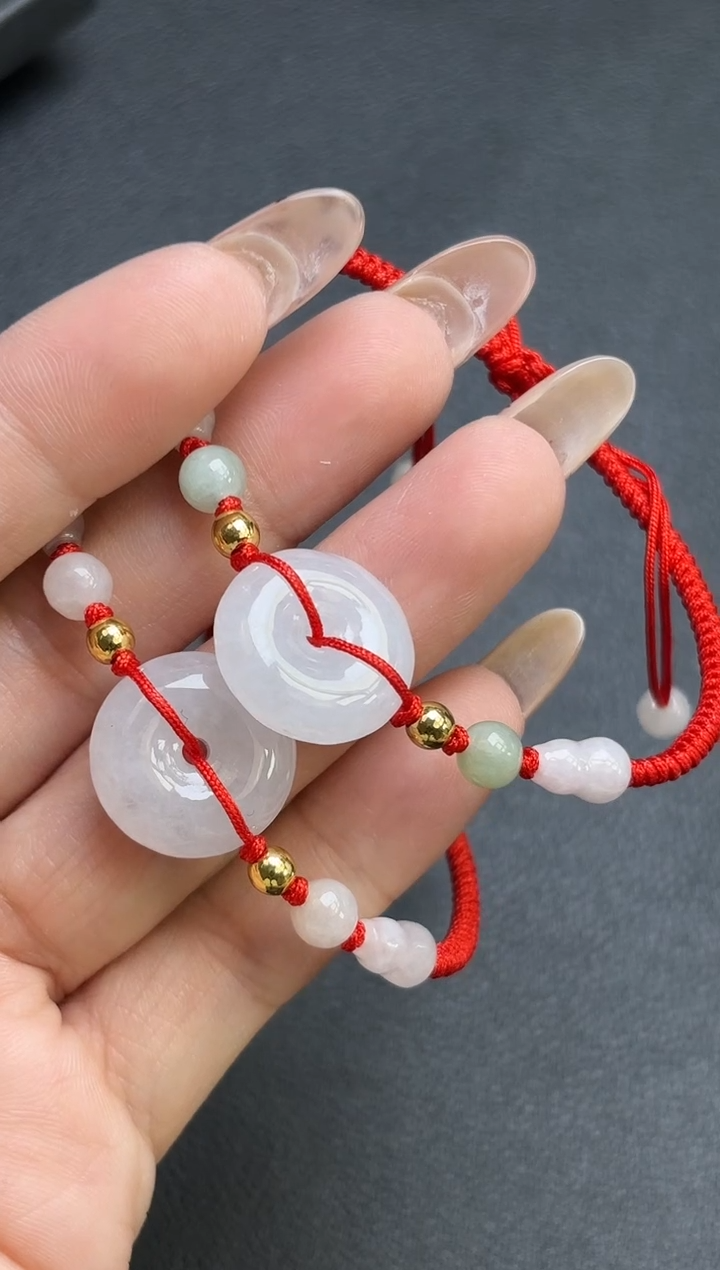 未镶嵌手绳翡翠YM1458平安扣手绳多样性发一