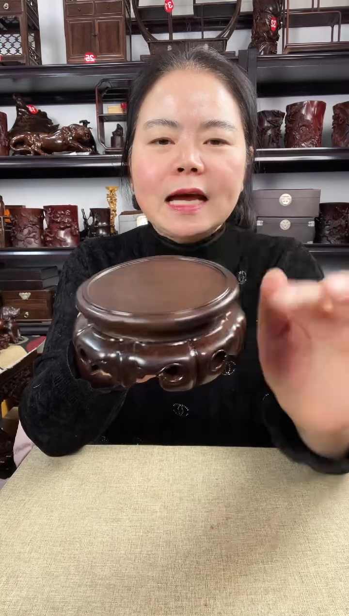木旋转如意老李红木工艺品