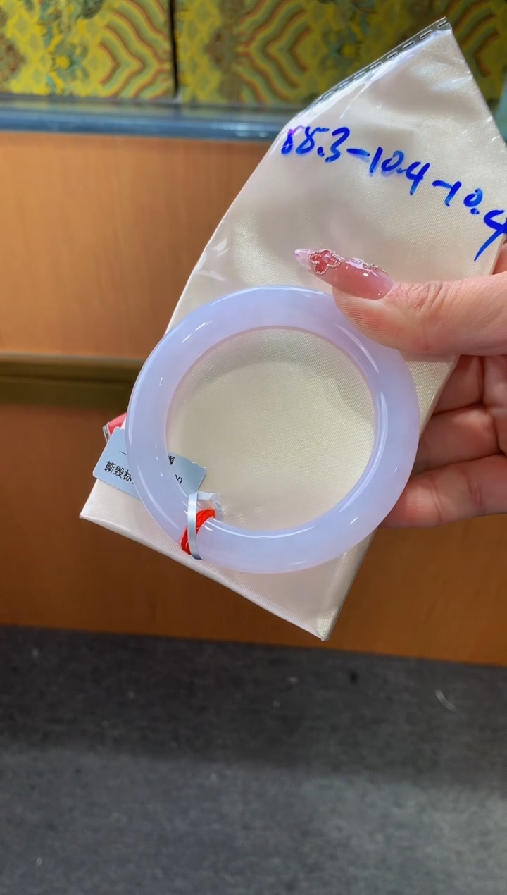 未镶嵌手镯翡翠-F76-圆条55.3