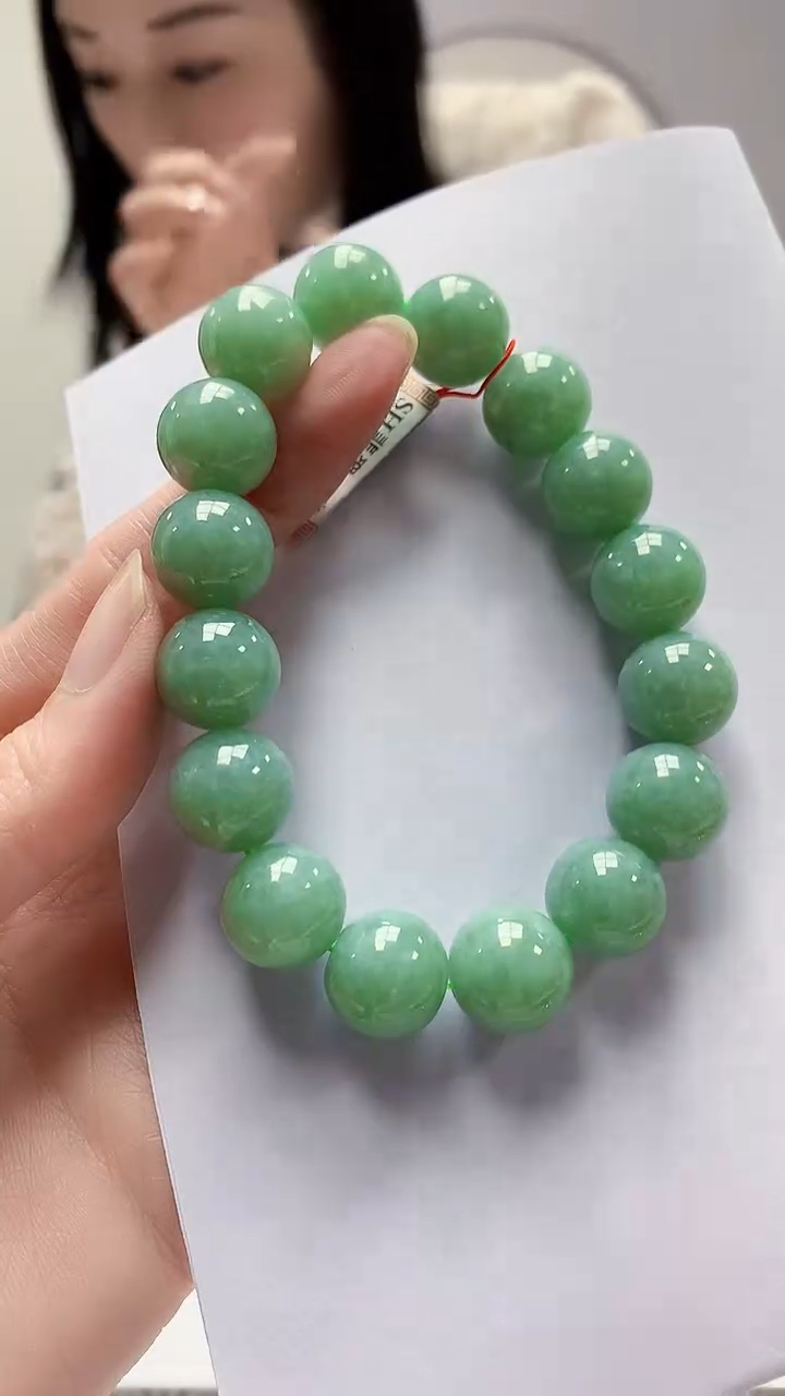 【闪购商品】定制翡翠未镶嵌4852zm-毛货手串144