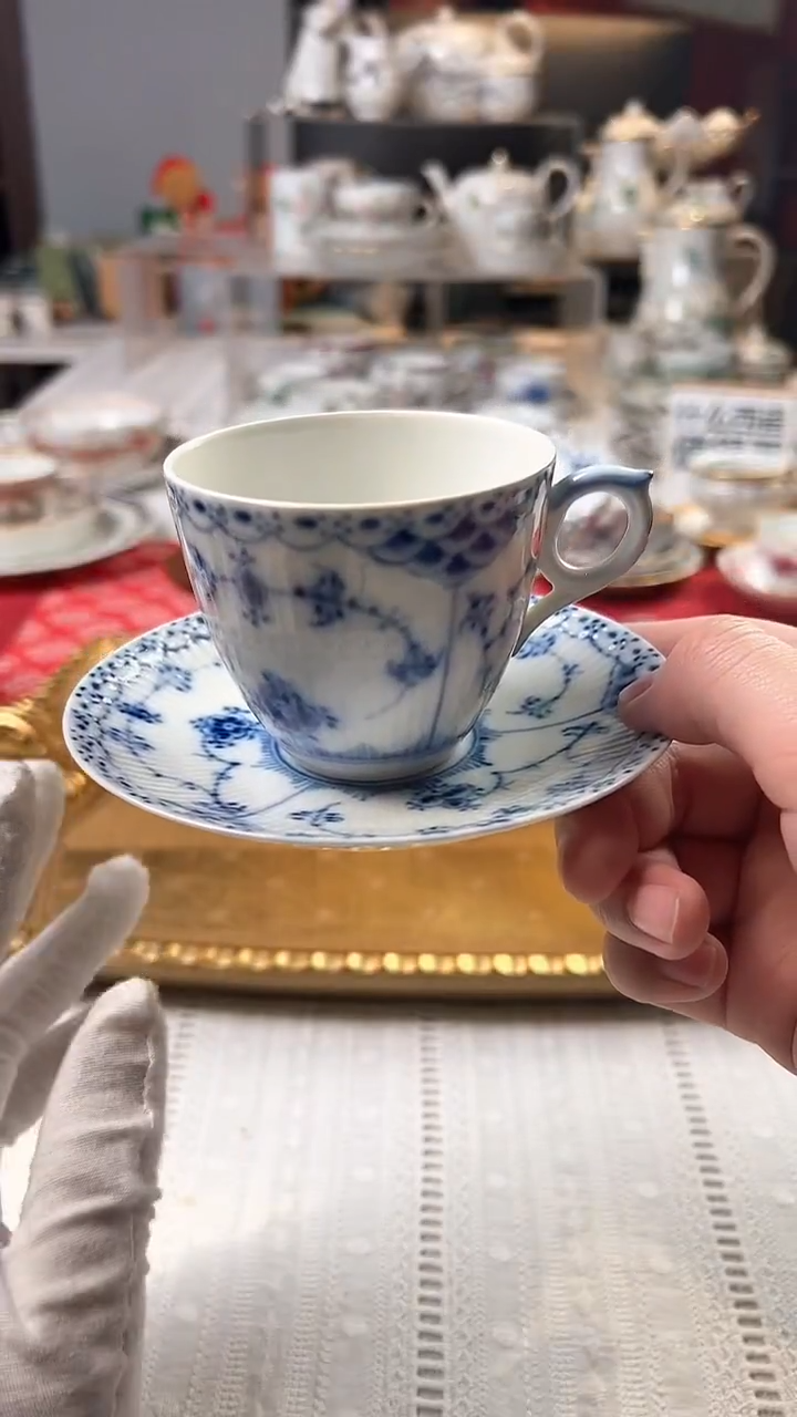 【闪购商品】瓷片哥本哈根半蕾丝756咖啡杯碟