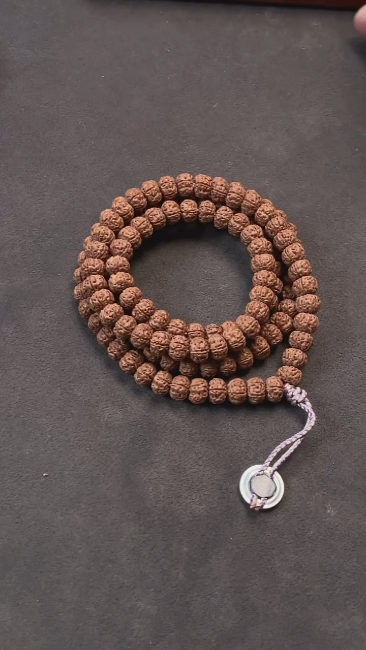 金刚菩提吊坠定制款纯血乌里达老树王108长串（9mm+）