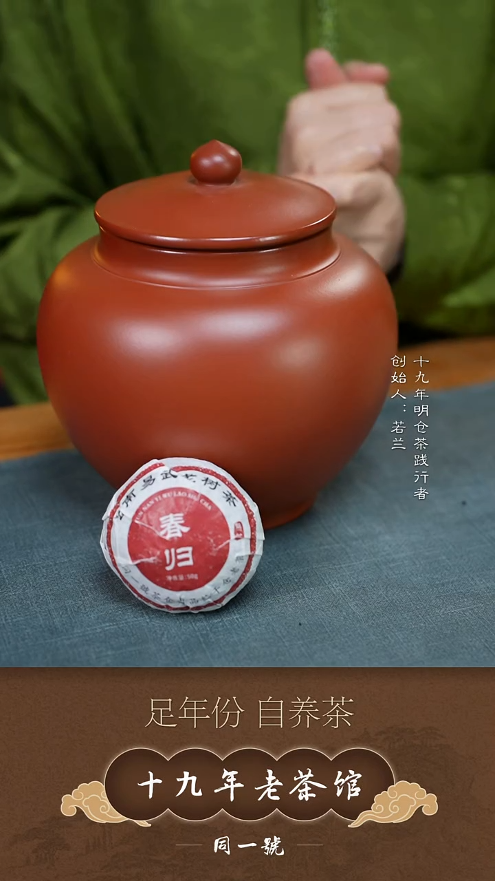 紫砂茶叶罐宜兴原矿紫砂一斤罐+10沱春归