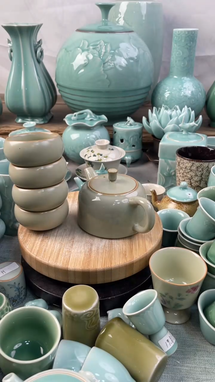 【闪购商品】1壶4个杯 特价福利 微瑕 慧仙青瓷