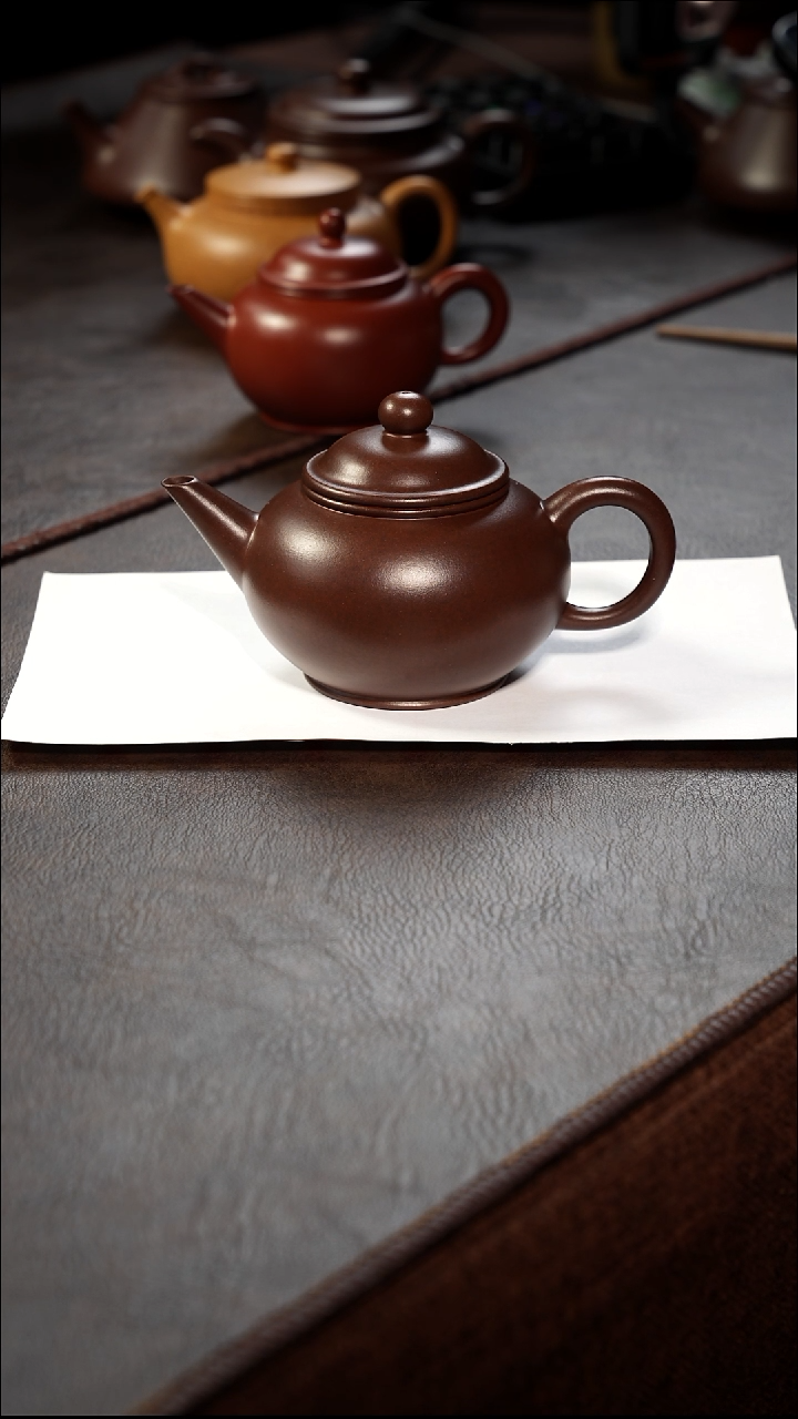 茶壶紫砂壶·23老紫泥水平165cc