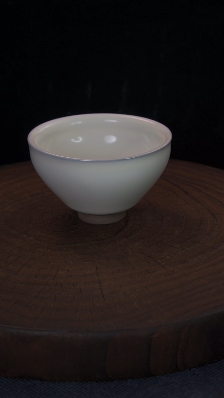 【闪购商品】官瓷纯手月白束口盏（带礼盒证书）