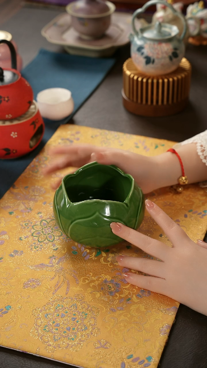 陶瓷茶具建水绿色/