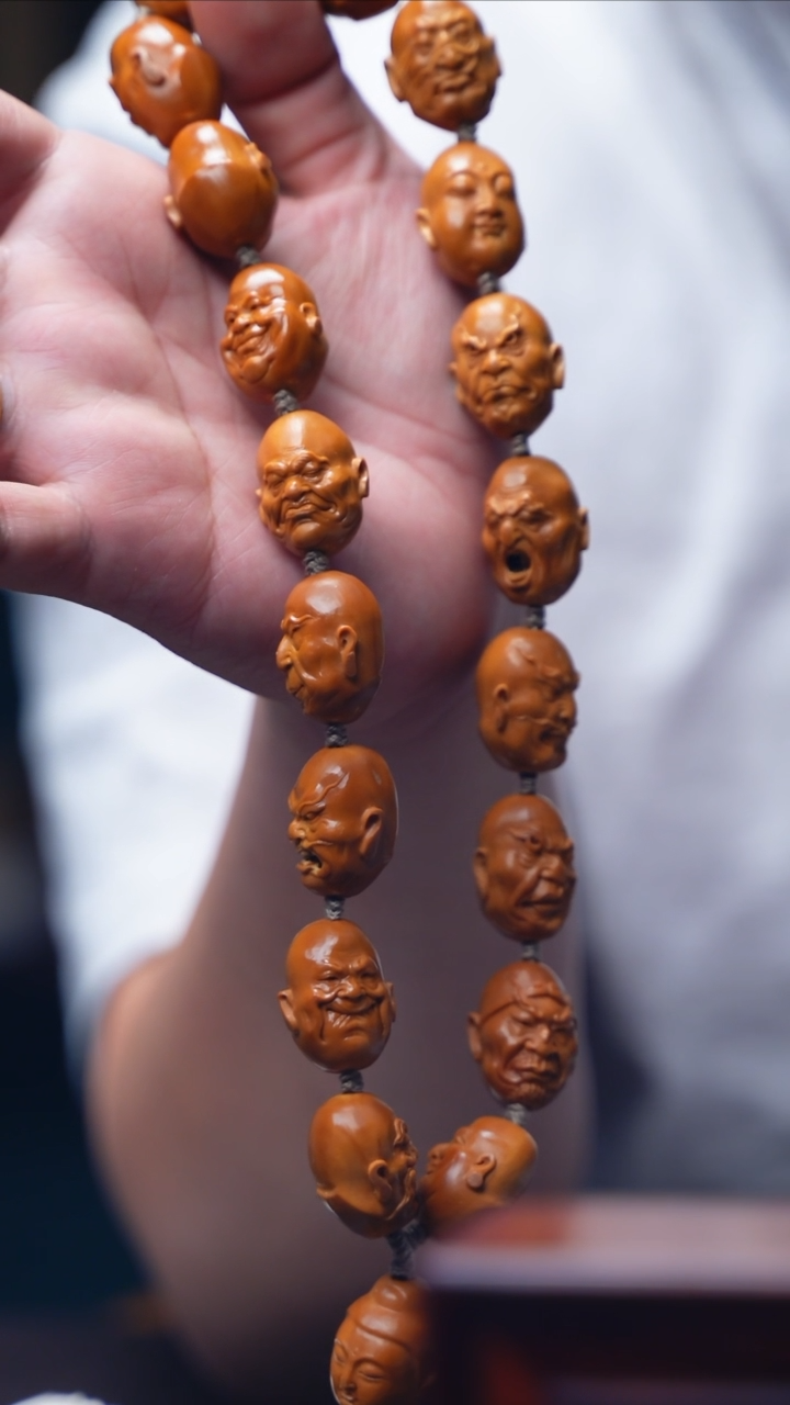 橄榄核手串/手链单面【十八罗汉】