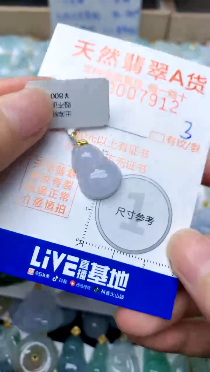 【闪购商品】翡翠颈饰18K金镶嵌3天然A货翡翠
