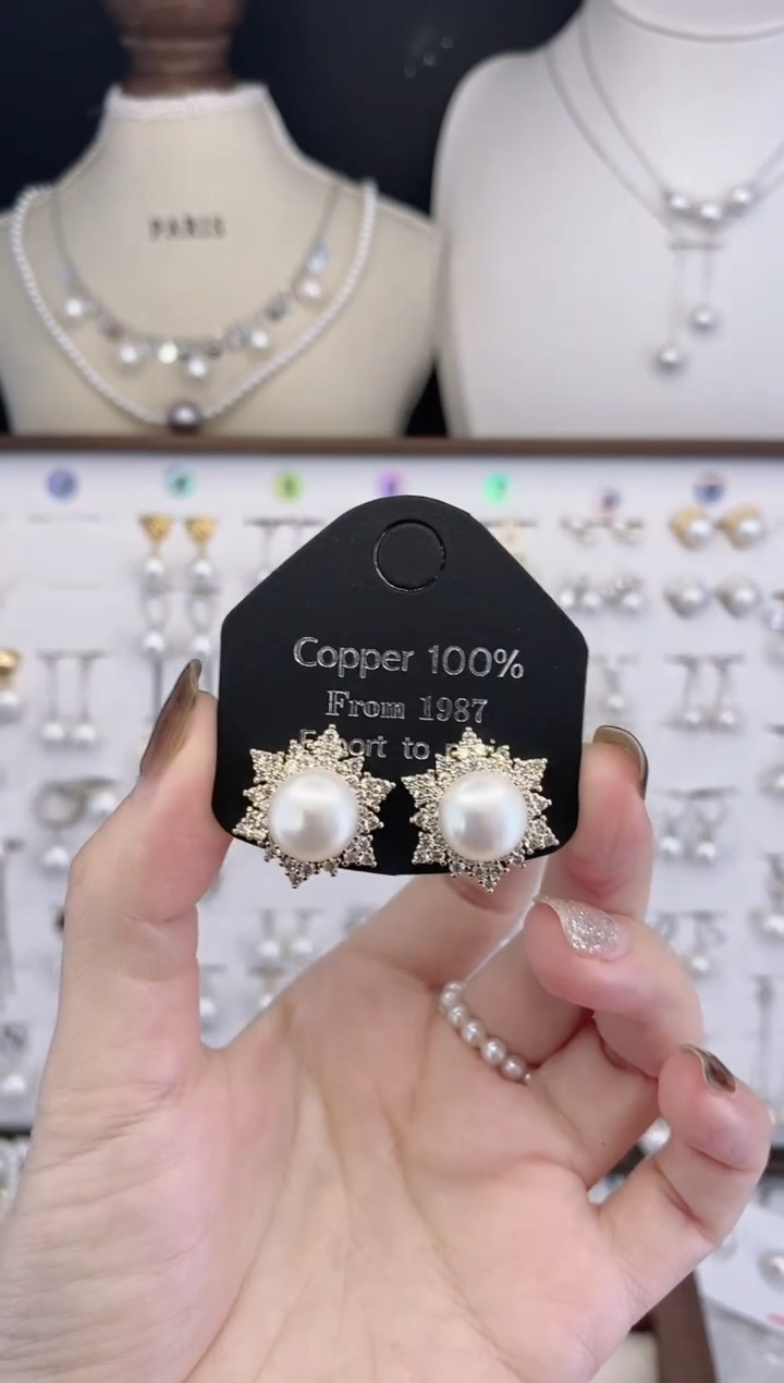 合金耳饰淡水珍珠99