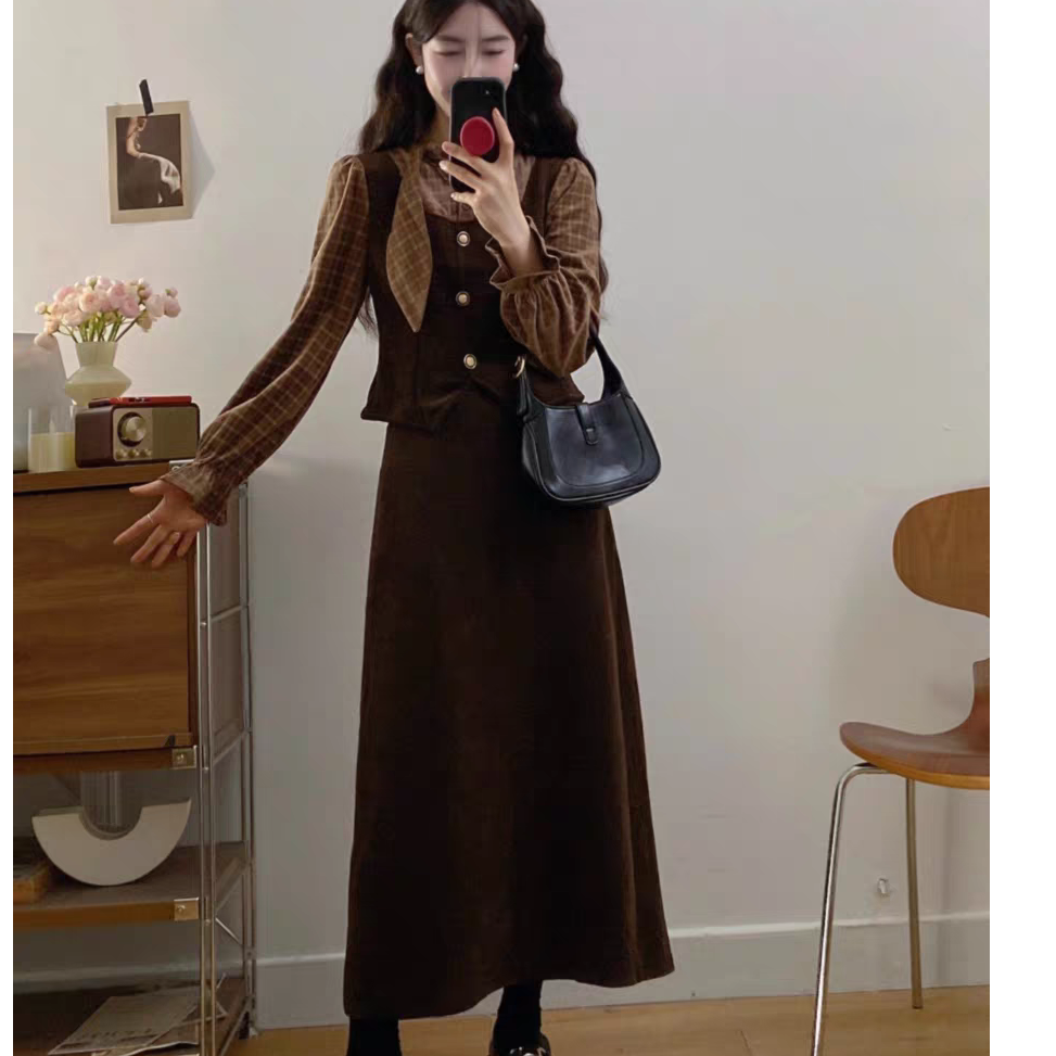 《芳芳专属》D1516058A  秋季新款青春复古套装