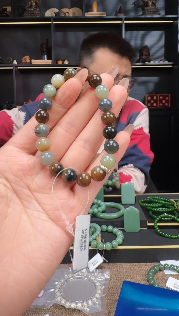 【闪购商品】和田玉1未镶嵌10mm楼兰手串 多样性