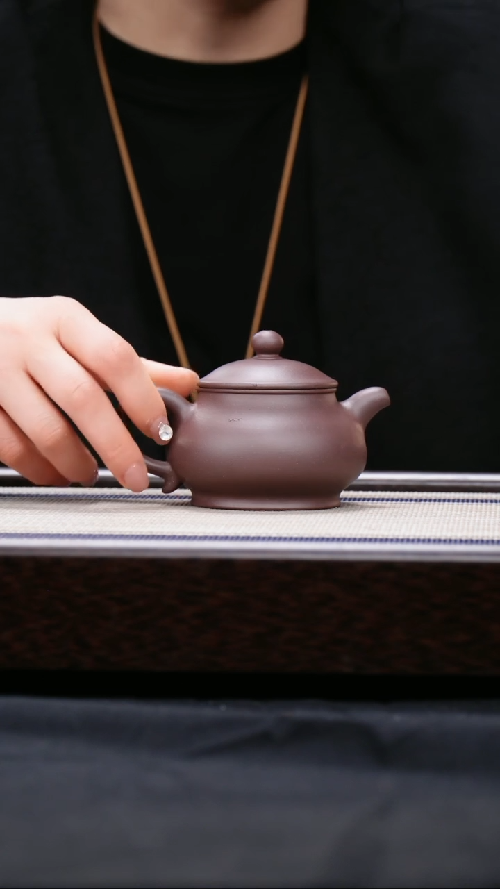 【闪购商品】紫砂茶壶低槽青 矮潘壶 