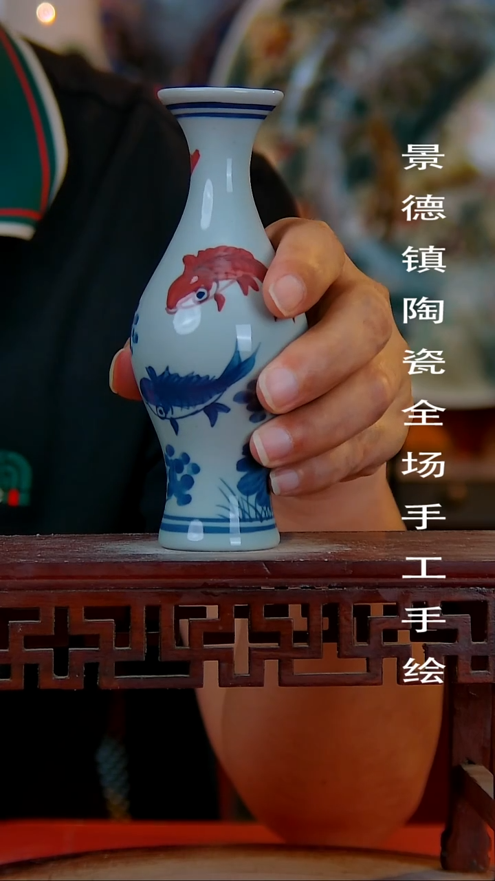 摆件手景德镇陶瓷 全场手工绘