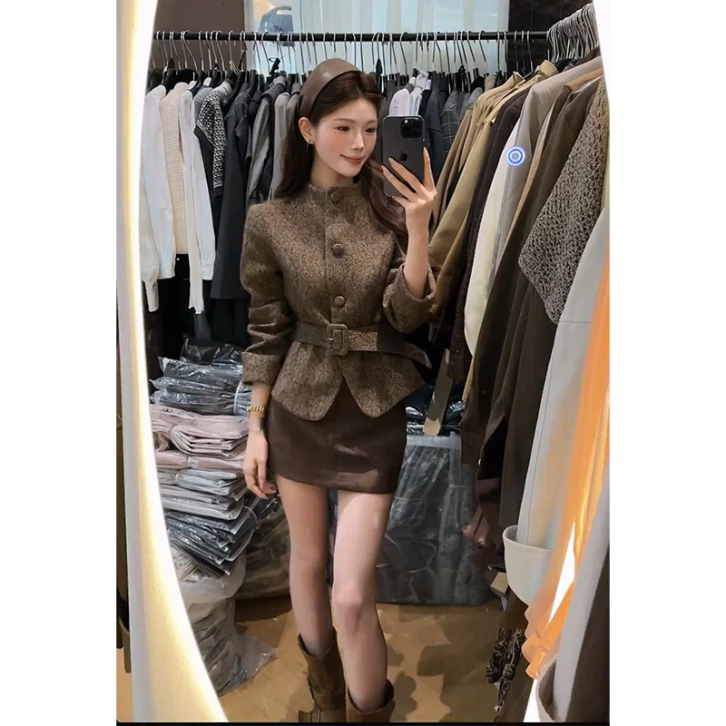 2025早秋新款女法式气质修身重工长袖外套