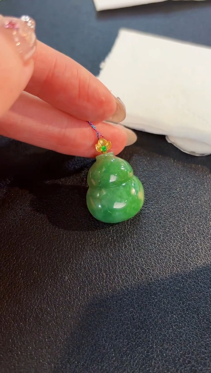 【闪购商品】翡翠颈饰18K金镶嵌缅料A货/支持复检/一件