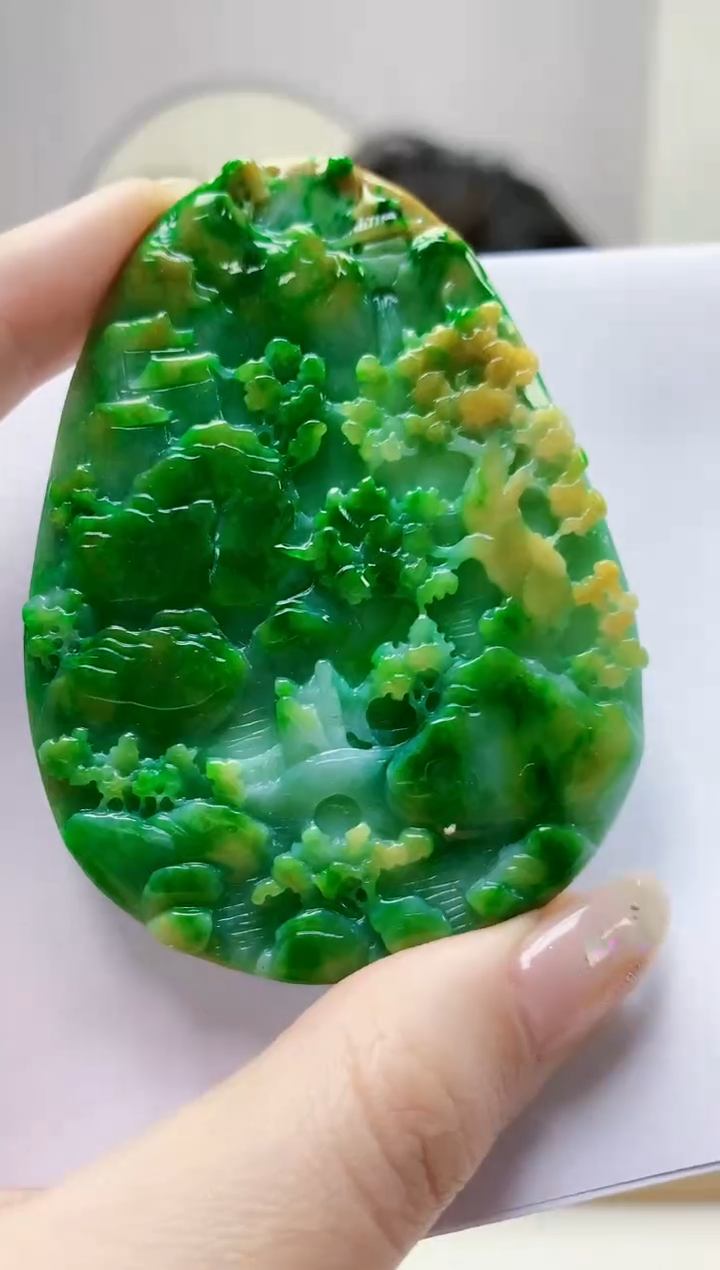 未镶嵌定制翡翠5145jw-毛货挂件145