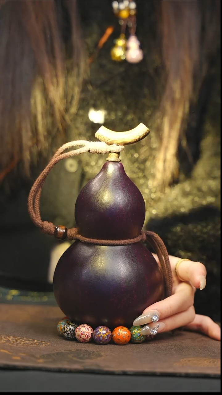 【闪购商品】XK323大漆酒葫芦不包手串及旋转底座