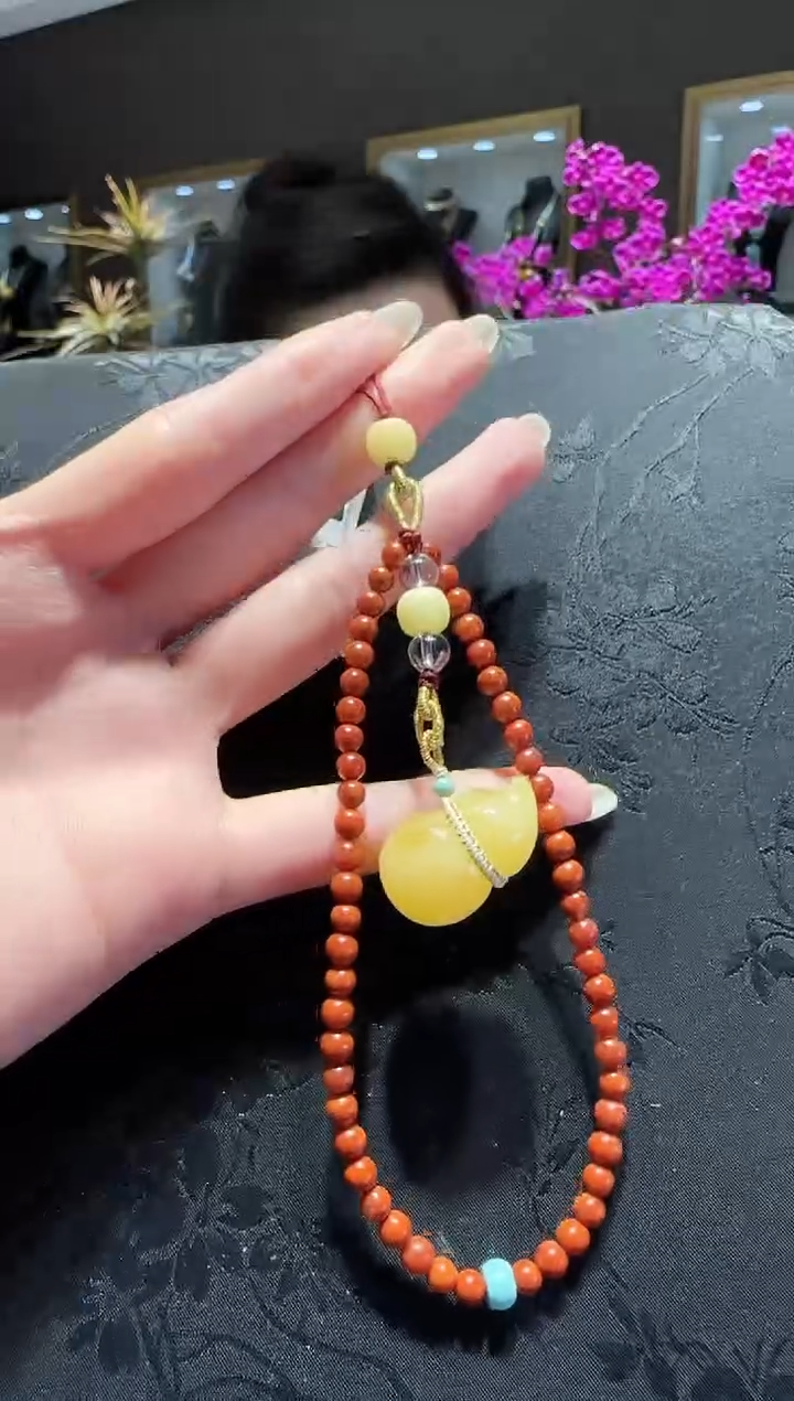 【闪购商品】南红玛瑙手机链未镶嵌南红手机链