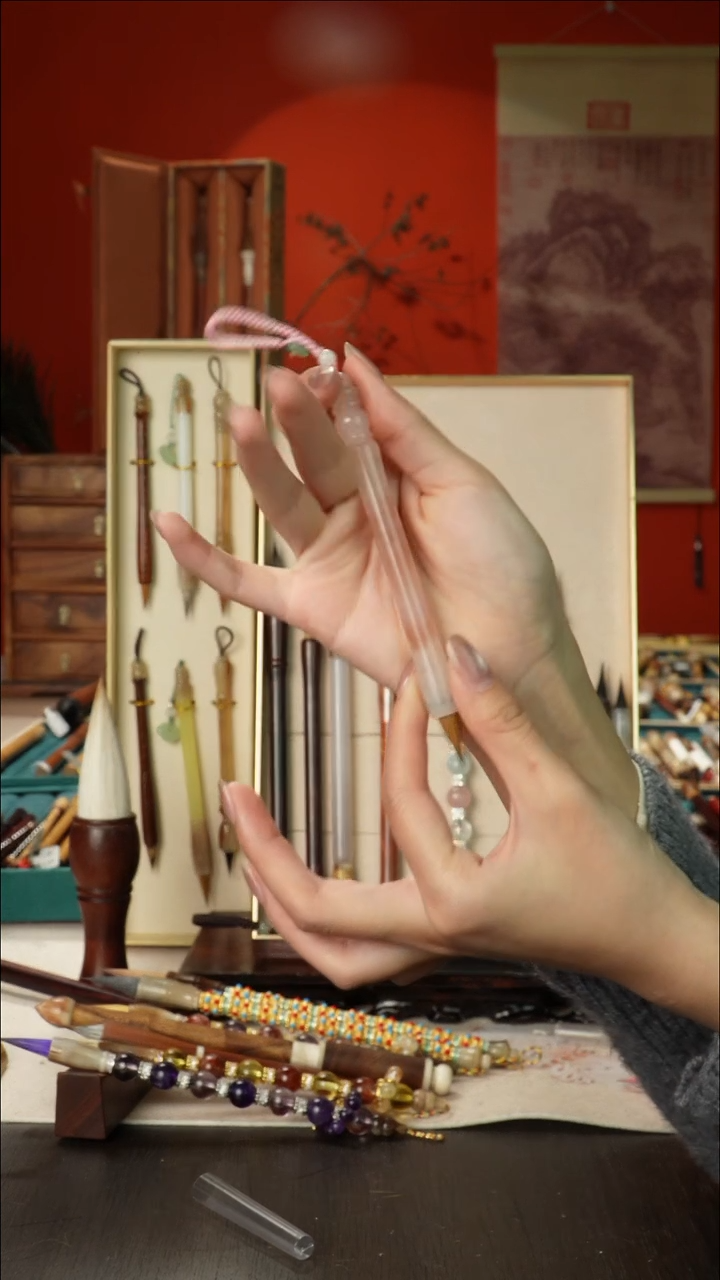 137号闪孤品高货毛笔链接 清水试笔 蘸墨不退