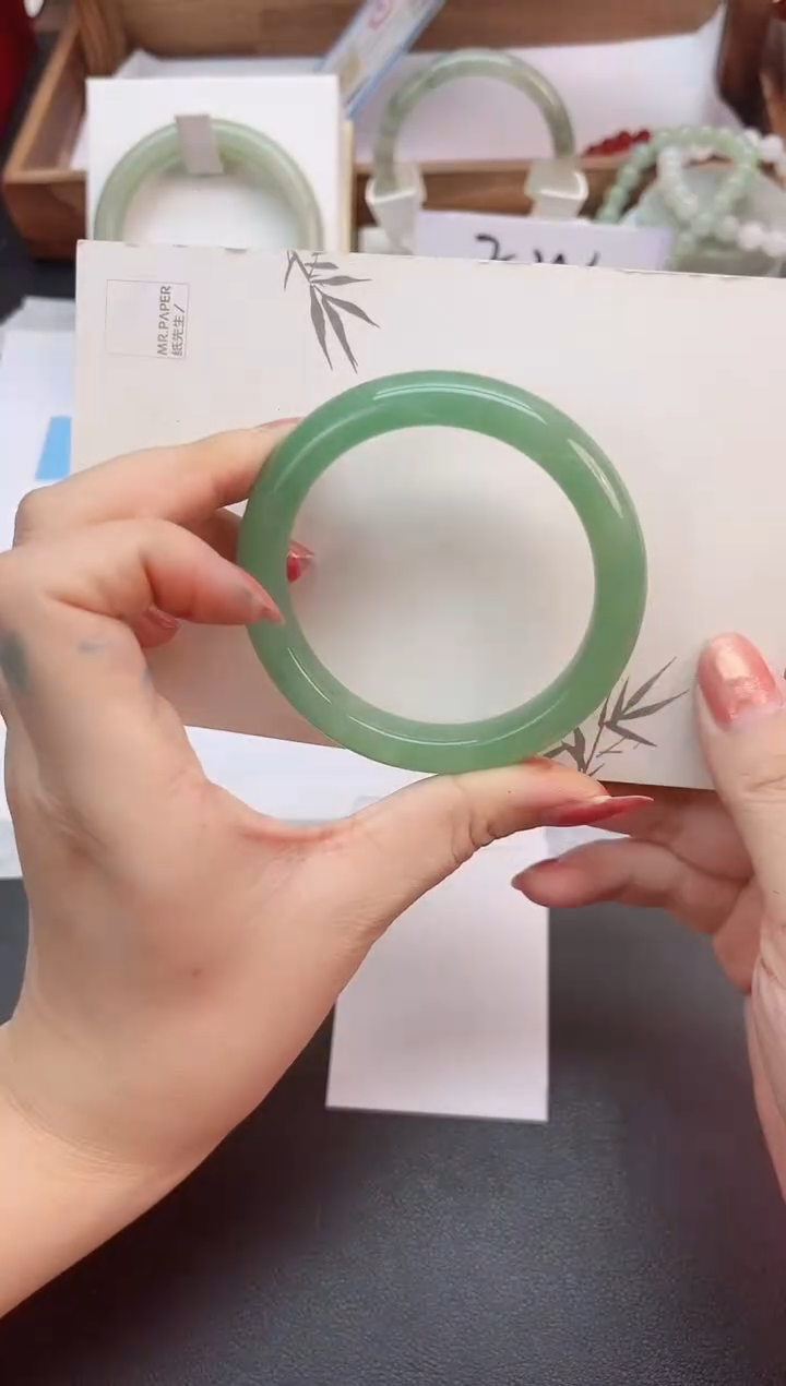 石英质玉（金丝玉）手镯未镶嵌V32-55.6