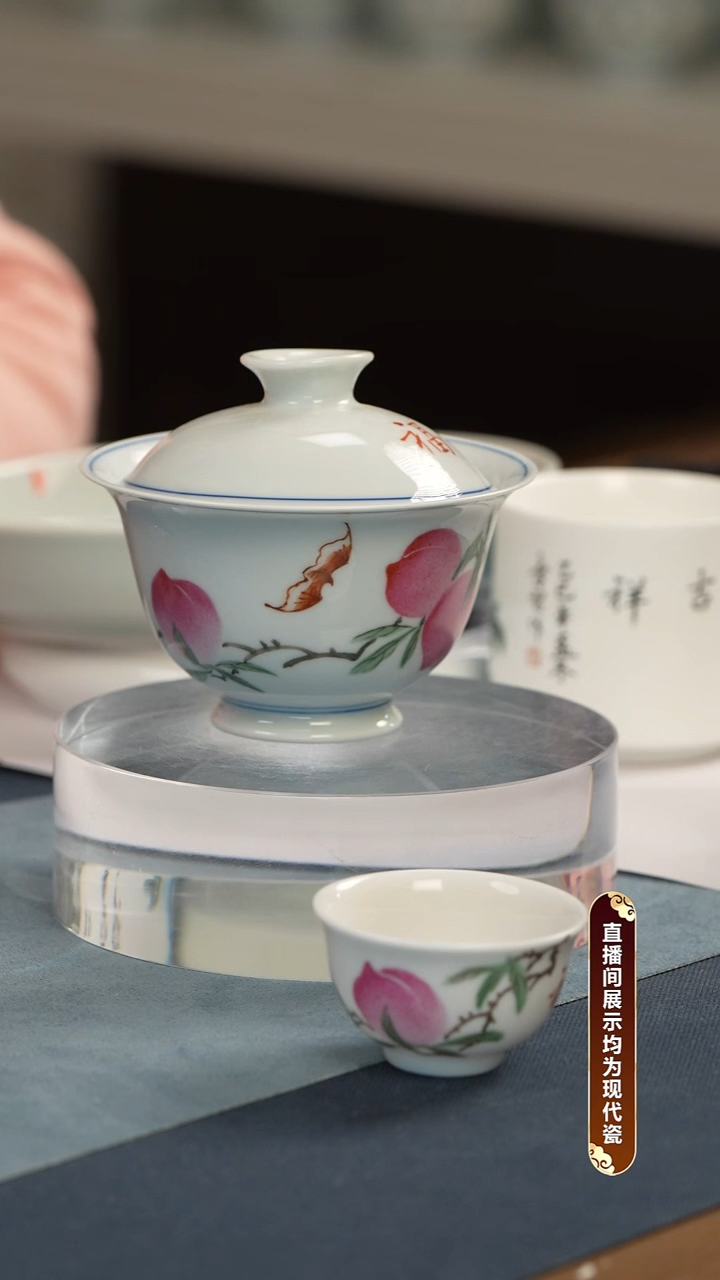 盖碗瓷徐传贵【福寿双全】