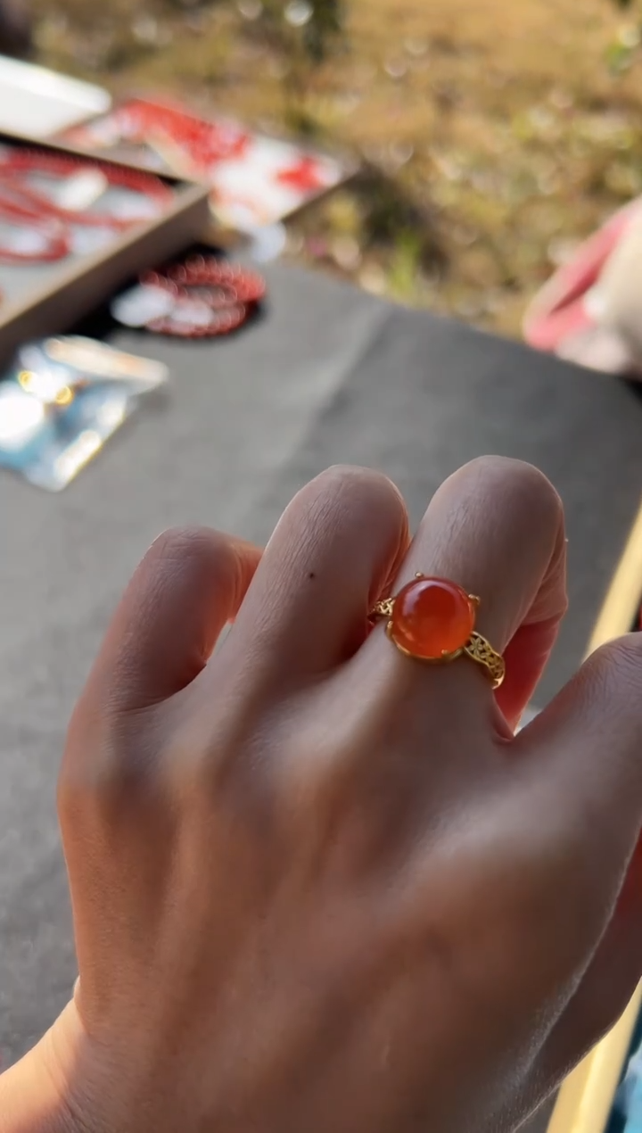 【闪购商品】南红玛瑙戒指银S925镶嵌1.13-（多样式）