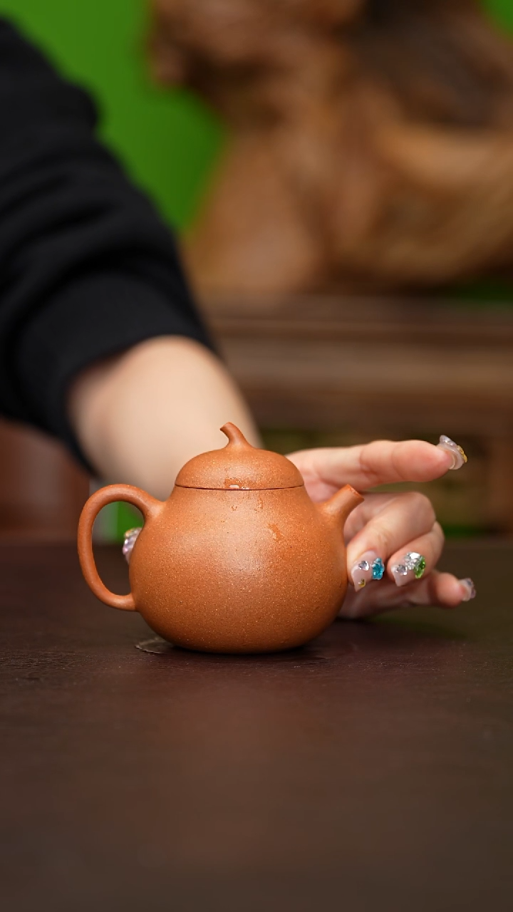 茶壶紫砂宝山头段 半手 茄瓜