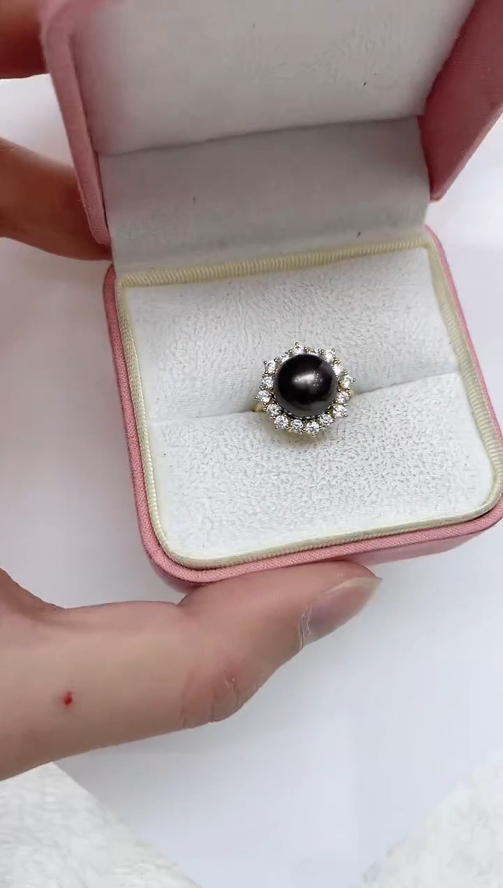 【闪购商品】海水珍珠戒指银S925镶嵌海水珍珠戒指