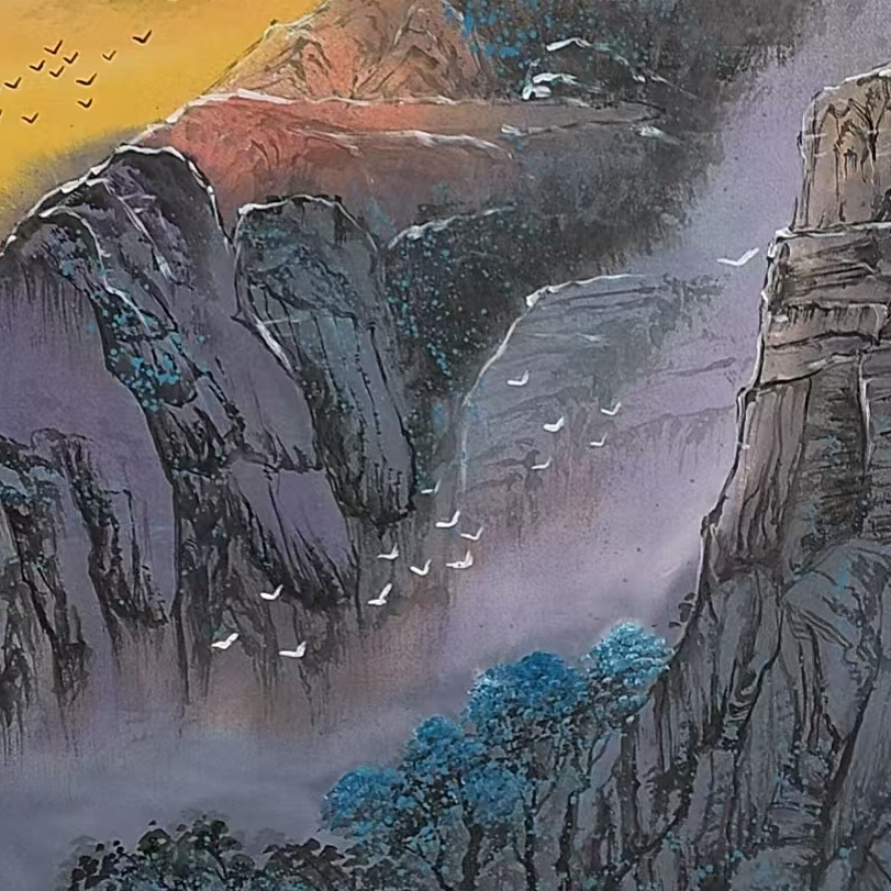 精品-朱雪林-斗方-重彩意境-图