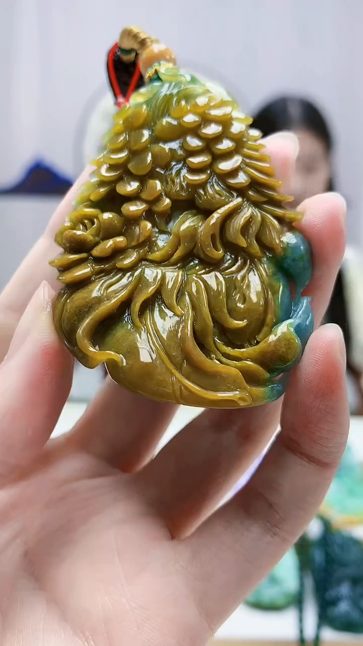 未镶嵌定制翡翠4812zm-毛货挂件凤凰102
