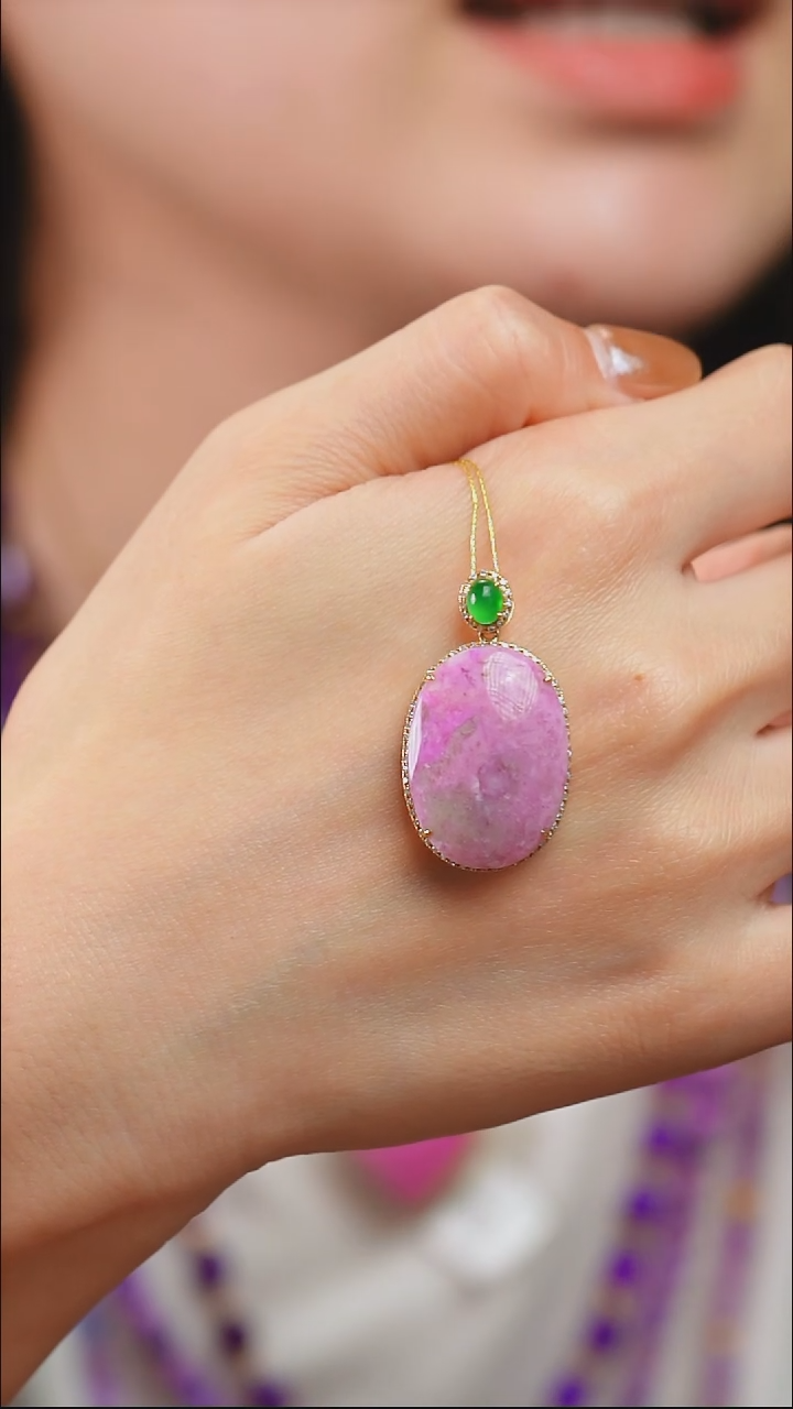 苏纪石（舒俱来）18K金镶嵌吊坠(不含链)222