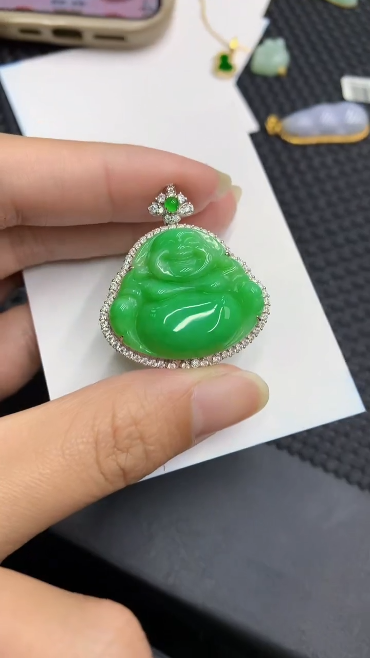 【闪购商品】翡翠颈饰18K金镶嵌            8