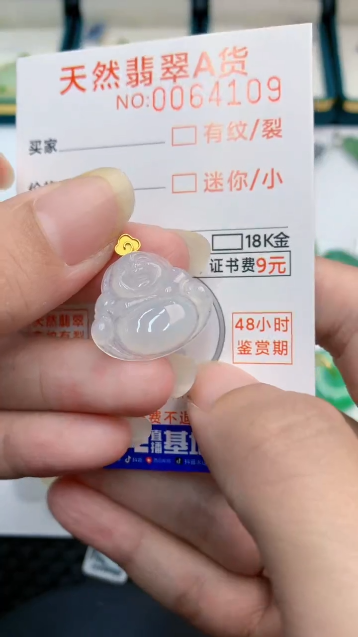 【闪购商品】翡翠颈饰18K金镶嵌            8