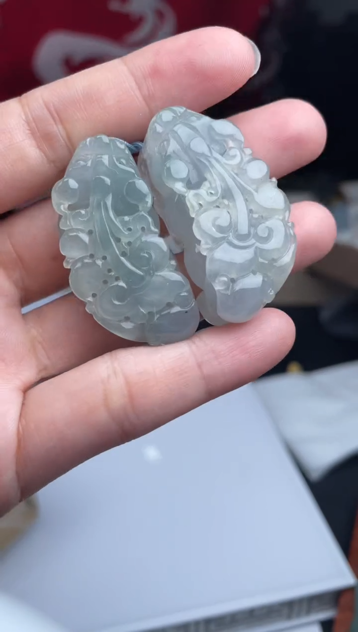 【闪购商品】定制翡翠未镶嵌2-08HDJT0126711一对