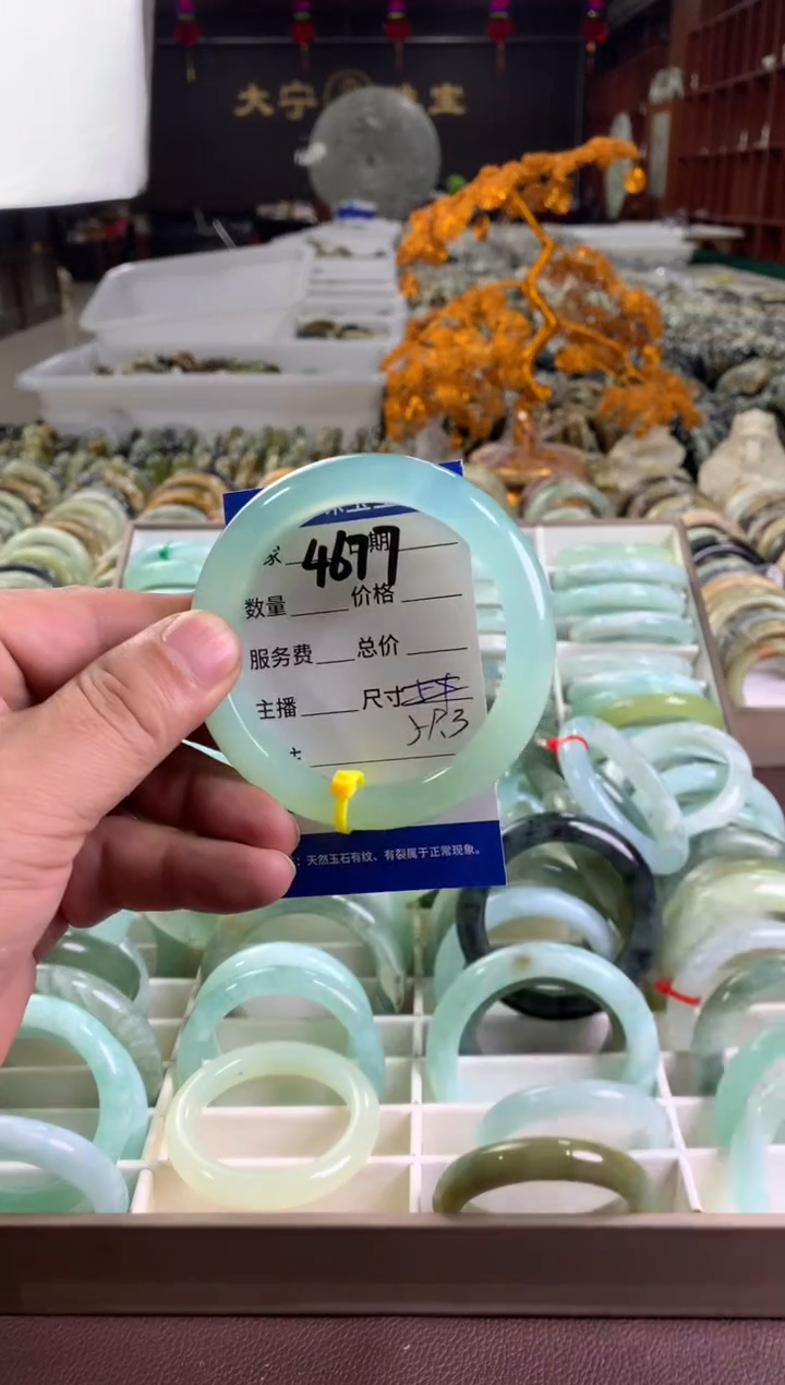 蛇纹石玉未镶嵌手镯4677