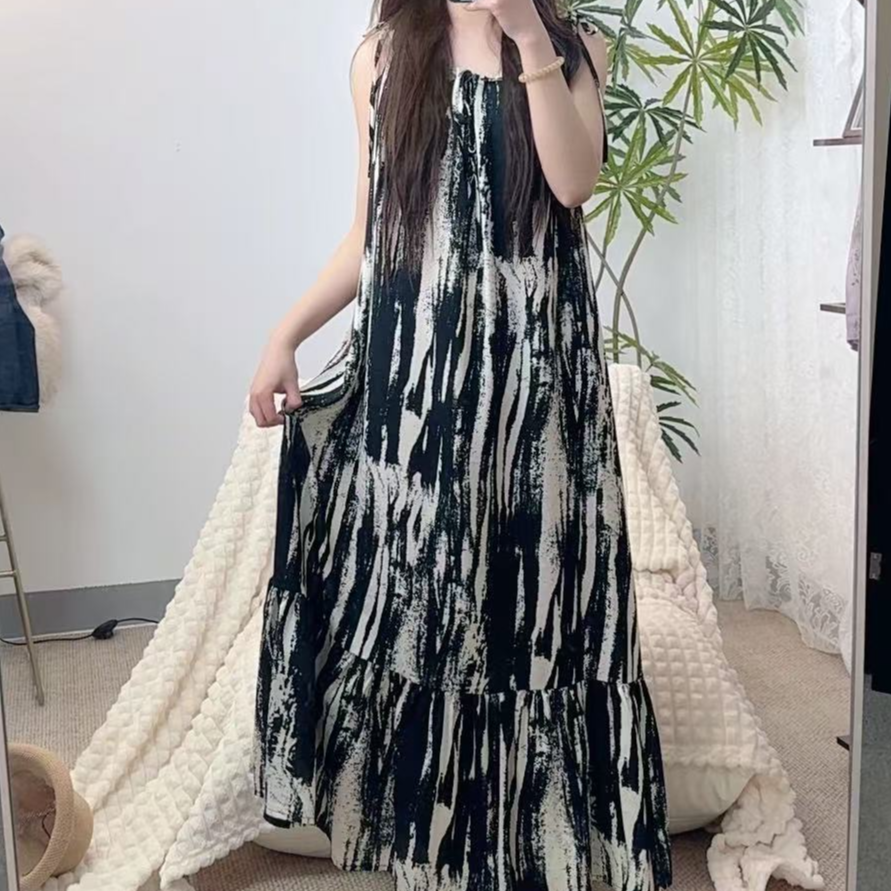 {花筵笑}（盲盒）少女风无袖吊带裙