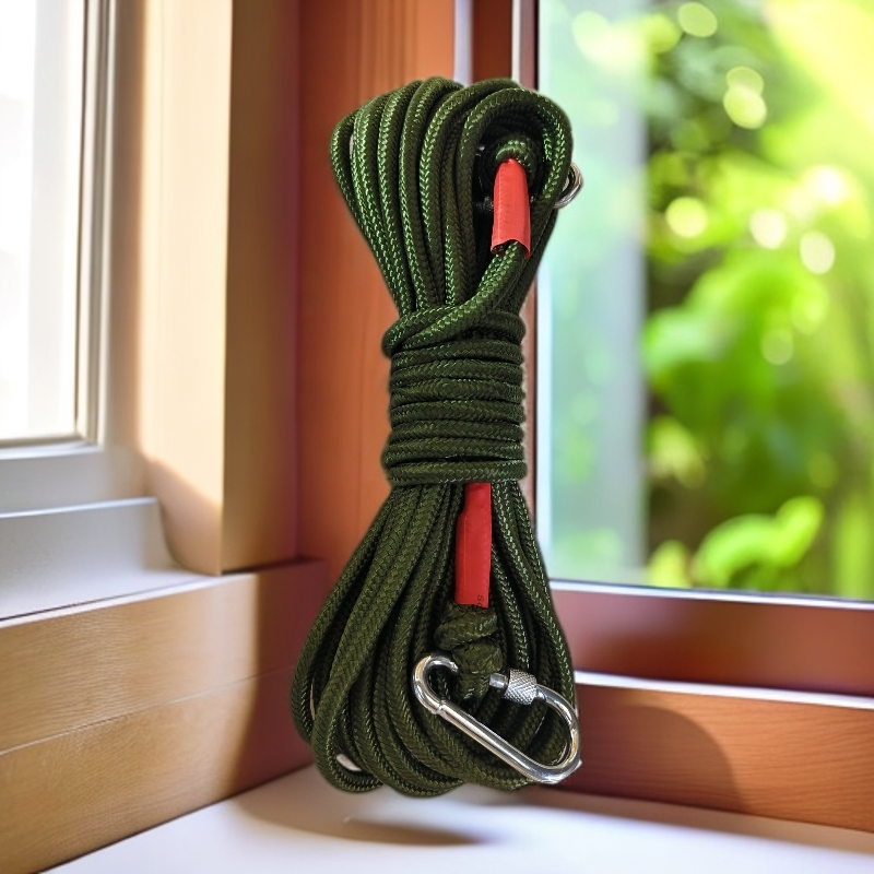 加粗耐磨尼龙绳晾衣绳子 带挂扣