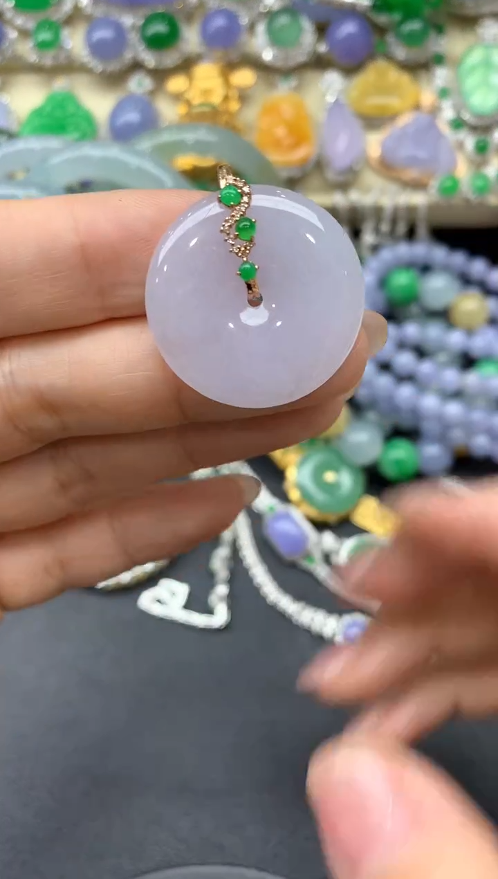 【闪购商品】翡翠颈饰18K金镶嵌170-中国好珍宝