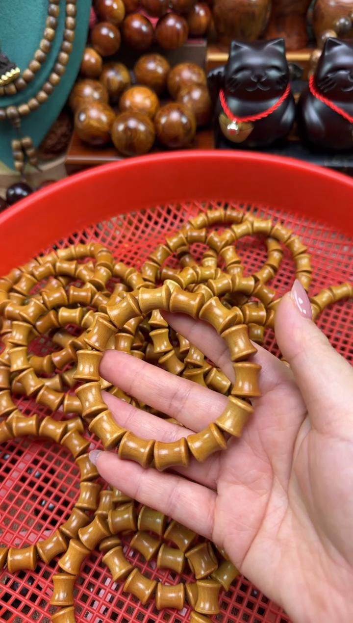 檀香木手串/手链老山檀竹节款1.2单圈