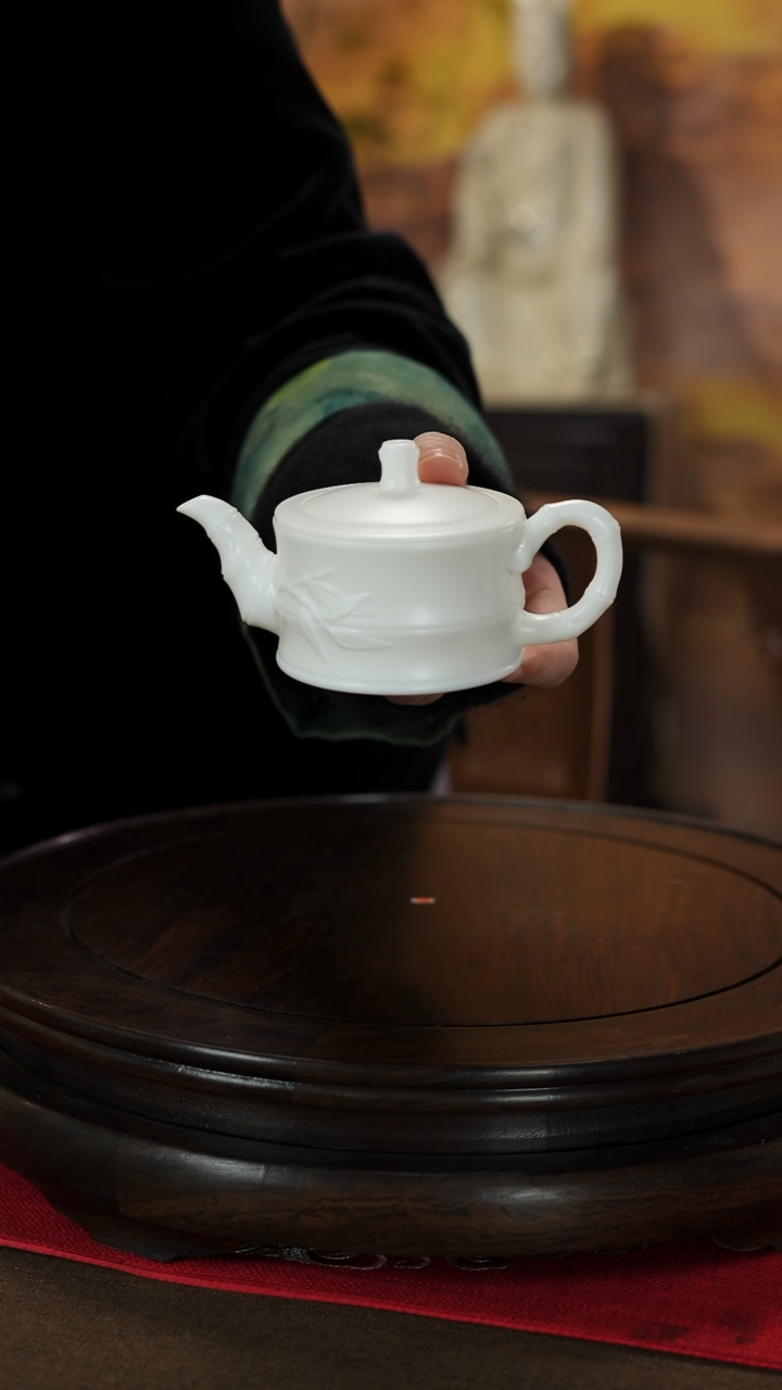 摆件陶A****l【陈明良大师作品】小竹叶壶