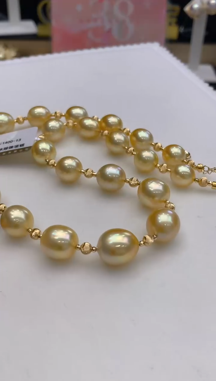【闪购商品】海水珍珠项链18K金镶嵌183 9-11.5mm