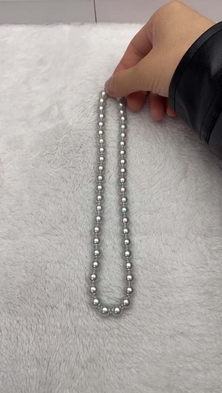 【闪购商品】海水珍珠颈饰未镶嵌AK真多麻8.5-9mm（多样性发一）