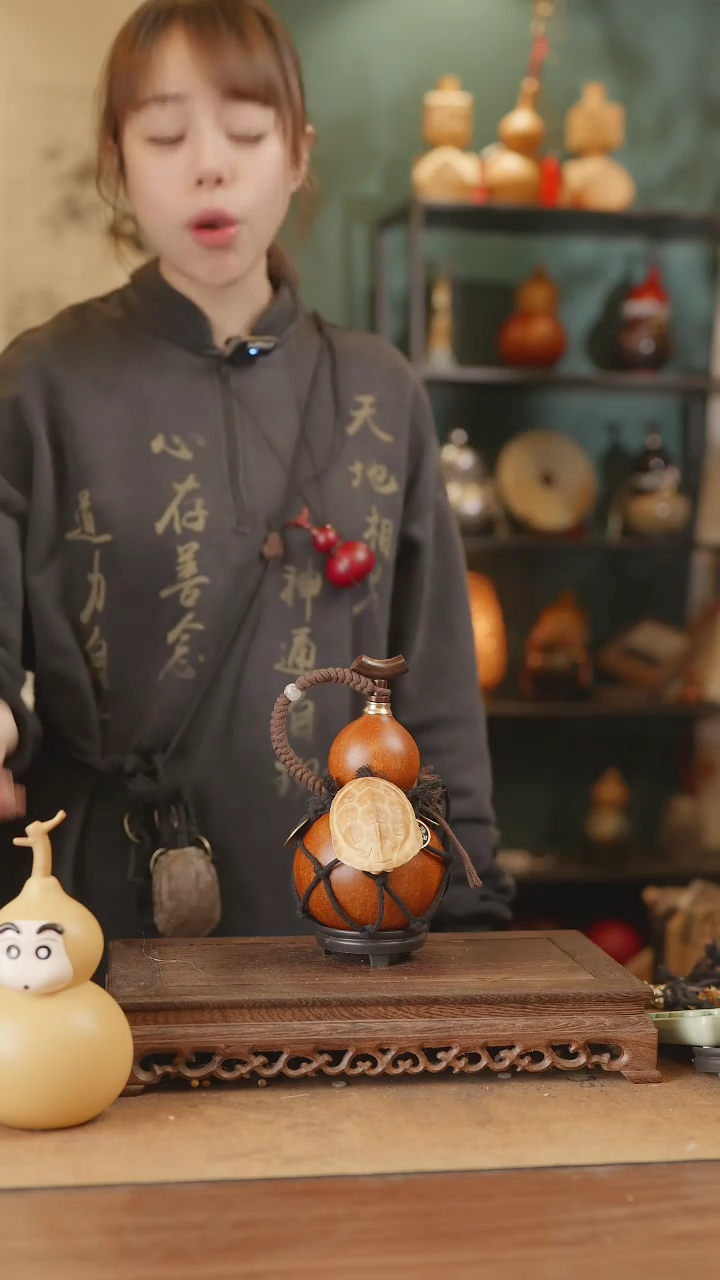 【闪购商品】205号精品天然大漆工艺防渗内胆酒葫芦~