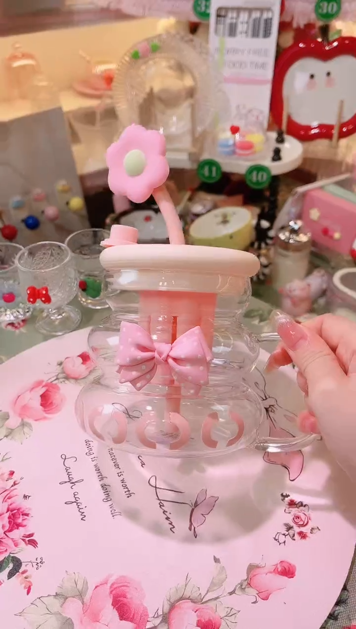 【闪购商品】摆件大容量吸管杯粉色品质好，发货快，放心拍