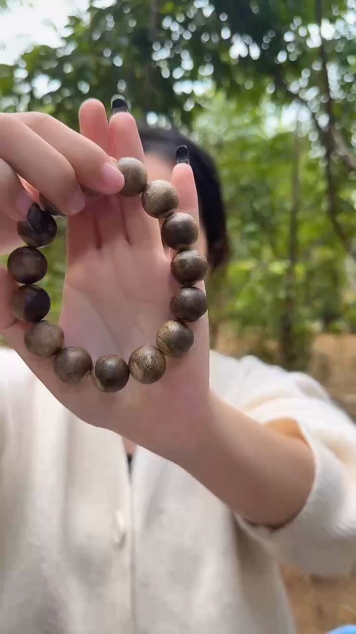 【闪购商品】沉香木手串虎斑单圈圆珠1.6 19-20+多样发一